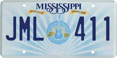 MS license plate JML411