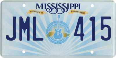 MS license plate JML415