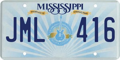 MS license plate JML416