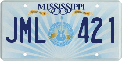 MS license plate JML421