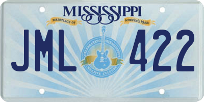 MS license plate JML422