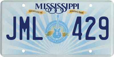 MS license plate JML429