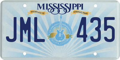 MS license plate JML435