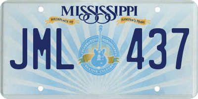MS license plate JML437