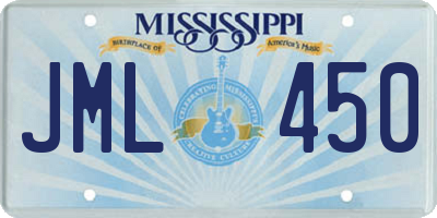 MS license plate JML450