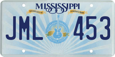 MS license plate JML453