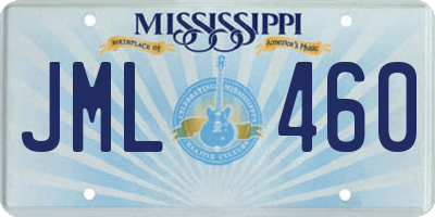 MS license plate JML460