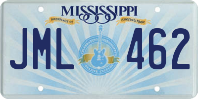 MS license plate JML462