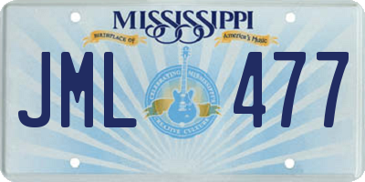 MS license plate JML477