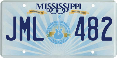 MS license plate JML482