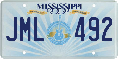 MS license plate JML492