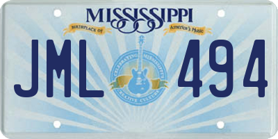 MS license plate JML494