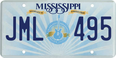 MS license plate JML495
