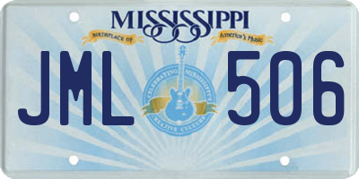 MS license plate JML506