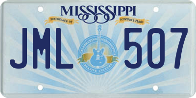 MS license plate JML507