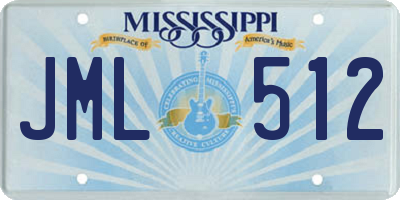 MS license plate JML512