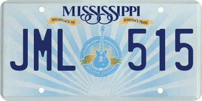 MS license plate JML515