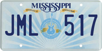 MS license plate JML517