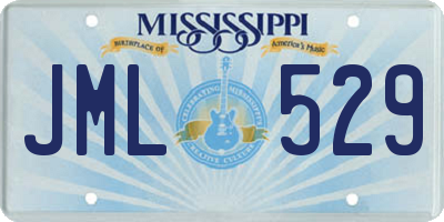 MS license plate JML529