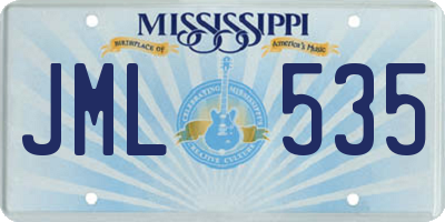 MS license plate JML535