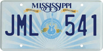 MS license plate JML541