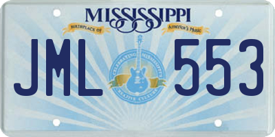 MS license plate JML553