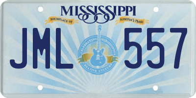 MS license plate JML557