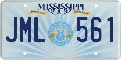 MS license plate JML561