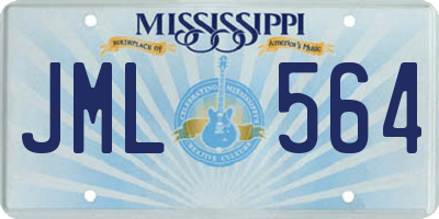 MS license plate JML564