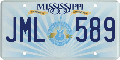 MS license plate JML589