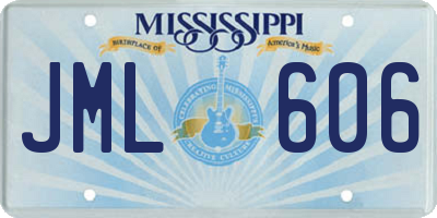 MS license plate JML606