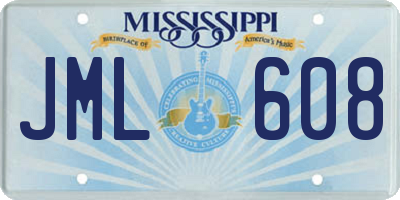 MS license plate JML608