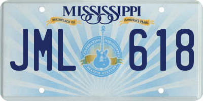 MS license plate JML618