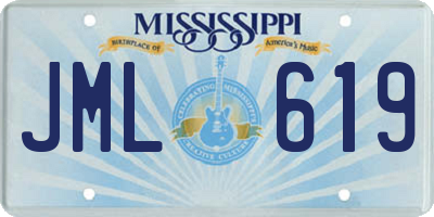 MS license plate JML619