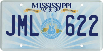 MS license plate JML622