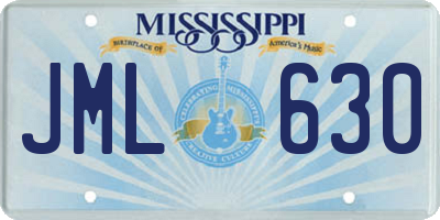 MS license plate JML630