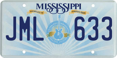 MS license plate JML633