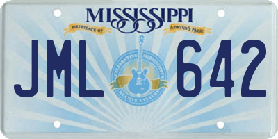 MS license plate JML642