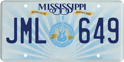 MS license plate JML649