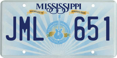 MS license plate JML651