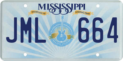 MS license plate JML664