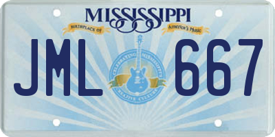 MS license plate JML667