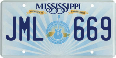 MS license plate JML669