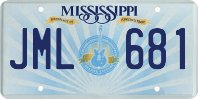 MS license plate JML681