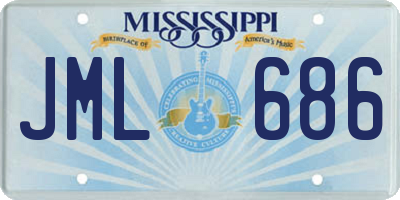 MS license plate JML686