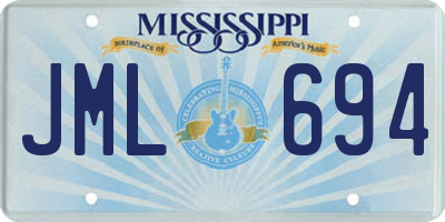 MS license plate JML694