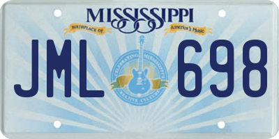 MS license plate JML698