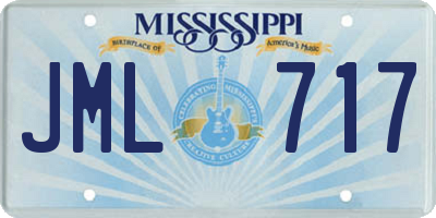 MS license plate JML717