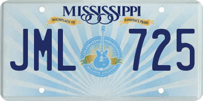 MS license plate JML725