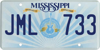 MS license plate JML733